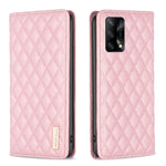 Custodia per telefono a conchiglia in pelle magnetica Diamond Lattice, For OPPO A74 4G / F19 4G, For OPPO A74 5G / A93 5G / A54 5G, For OPPO A76 4G / A36 4G / K10 4G / Realme 9i, For OPPO A94 4G / Reno5 F / F19 Pro
