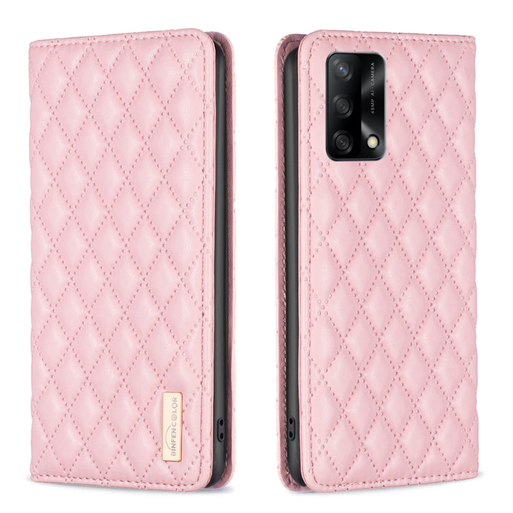 Custodia per telefono a conchiglia in pelle magnetica Diamond Lattice, For OPPO A74 4G / F19 4G, For OPPO A74 5G / A93 5G / A54 5G, For OPPO A76 4G / A36 4G / K10 4G / Realme 9i, For OPPO A94 4G / Reno5 F / F19 Pro