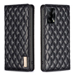 Custodia per telefono a conchiglia in pelle magnetica Diamond Lattice, For OPPO A74 4G / F19 4G, For OPPO A74 5G / A93 5G / A54 5G, For OPPO A76 4G / A36 4G / K10 4G / Realme 9i, For OPPO A94 4G / Reno5 F / F19 Pro