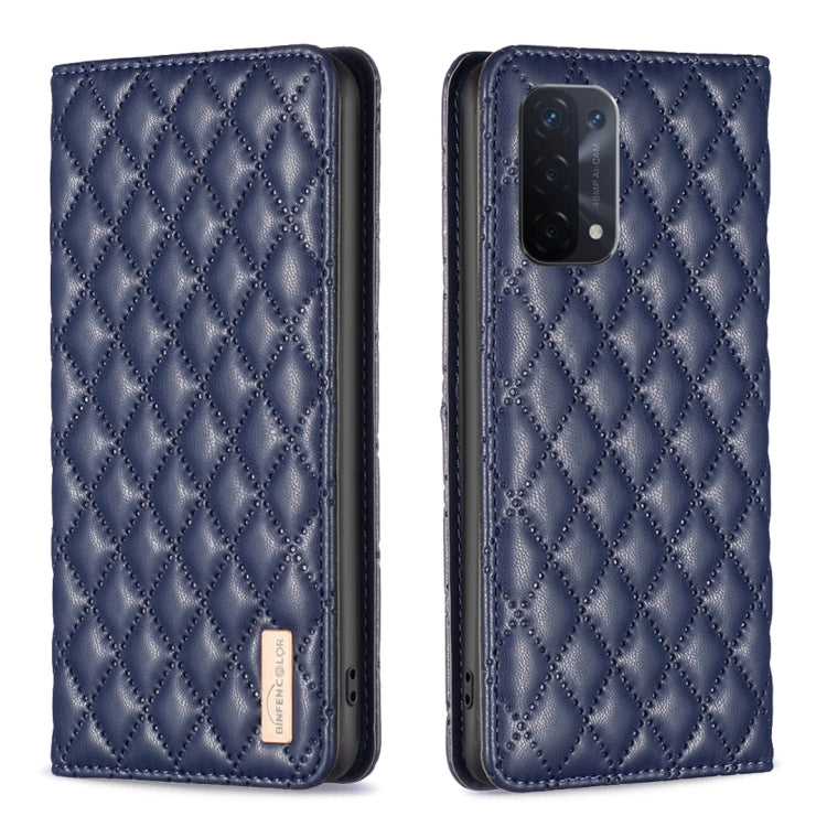 Custodia per telefono a conchiglia in pelle magnetica Diamond Lattice, For OPPO A74 4G / F19 4G, For OPPO A74 5G / A93 5G / A54 5G, For OPPO A76 4G / A36 4G / K10 4G / Realme 9i, For OPPO A94 4G / Reno5 F / F19 Pro