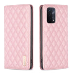 Custodia per telefono a conchiglia in pelle magnetica Diamond Lattice, For OPPO A74 4G / F19 4G, For OPPO A74 5G / A93 5G / A54 5G, For OPPO A76 4G / A36 4G / K10 4G / Realme 9i, For OPPO A94 4G / Reno5 F / F19 Pro