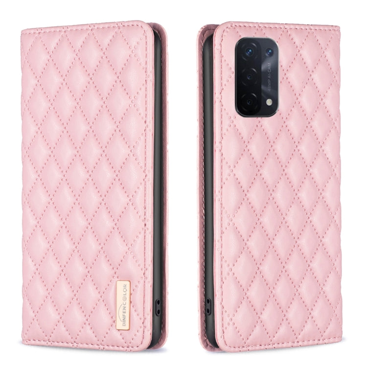 Custodia per telefono a conchiglia in pelle magnetica Diamond Lattice, For OPPO A74 4G / F19 4G, For OPPO A74 5G / A93 5G / A54 5G, For OPPO A76 4G / A36 4G / K10 4G / Realme 9i, For OPPO A94 4G / Reno5 F / F19 Pro