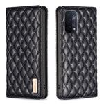 Custodia per telefono a conchiglia in pelle magnetica Diamond Lattice, For OPPO A74 4G / F19 4G, For OPPO A74 5G / A93 5G / A54 5G, For OPPO A76 4G / A36 4G / K10 4G / Realme 9i, For OPPO A94 4G / Reno5 F / F19 Pro
