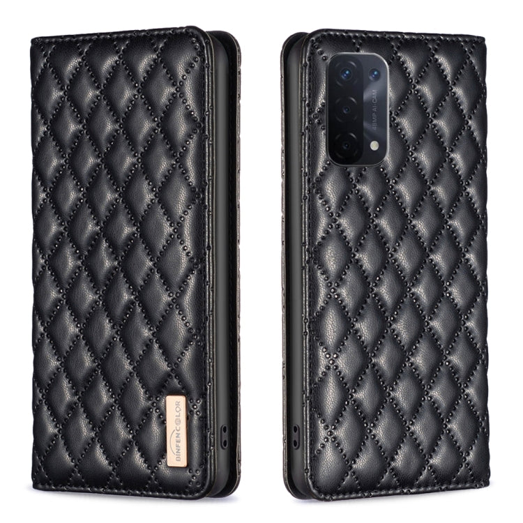 Custodia per telefono a conchiglia in pelle magnetica Diamond Lattice, For OPPO A74 4G / F19 4G, For OPPO A74 5G / A93 5G / A54 5G, For OPPO A76 4G / A36 4G / K10 4G / Realme 9i, For OPPO A94 4G / Reno5 F / F19 Pro