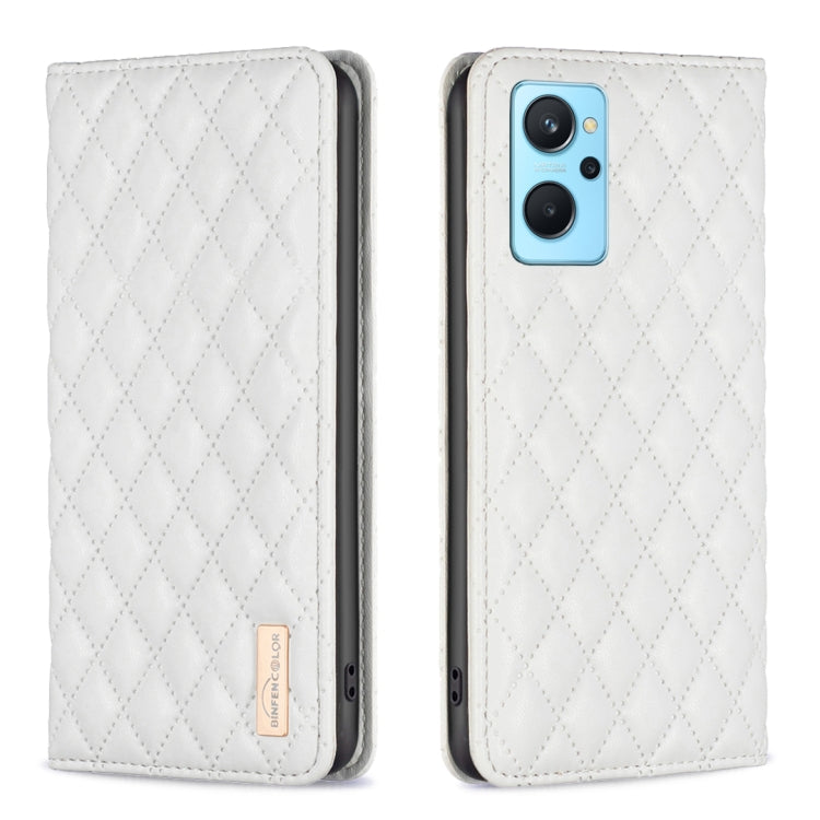 Custodia per telefono a conchiglia in pelle magnetica Diamond Lattice, For OPPO A74 4G / F19 4G, For OPPO A74 5G / A93 5G / A54 5G, For OPPO A76 4G / A36 4G / K10 4G / Realme 9i, For OPPO A94 4G / Reno5 F / F19 Pro