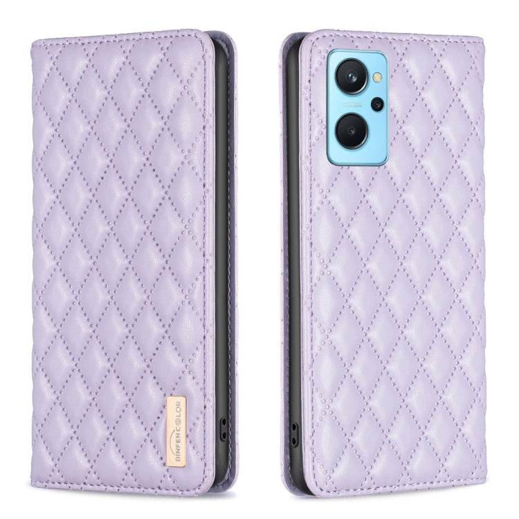Custodia per telefono a conchiglia in pelle magnetica Diamond Lattice, For OPPO A74 4G / F19 4G, For OPPO A74 5G / A93 5G / A54 5G, For OPPO A76 4G / A36 4G / K10 4G / Realme 9i, For OPPO A94 4G / Reno5 F / F19 Pro