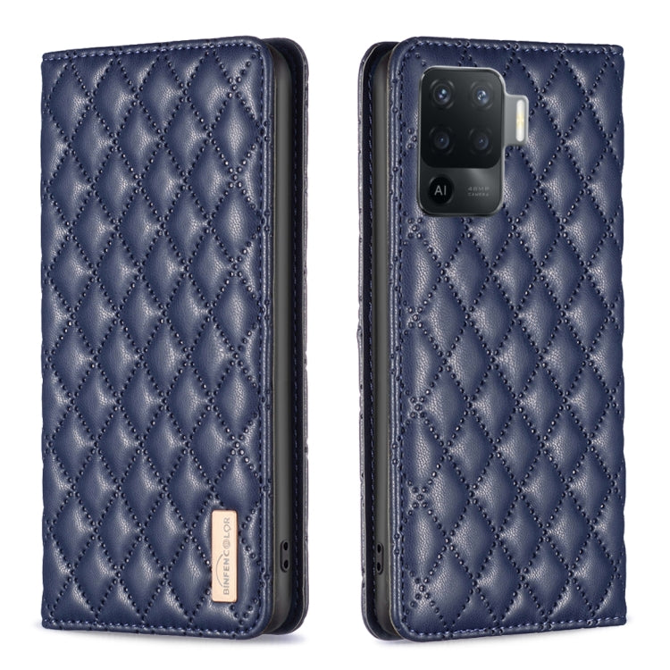 Custodia per telefono a conchiglia in pelle magnetica Diamond Lattice, For OPPO A74 4G / F19 4G, For OPPO A74 5G / A93 5G / A54 5G, For OPPO A76 4G / A36 4G / K10 4G / Realme 9i, For OPPO A94 4G / Reno5 F / F19 Pro