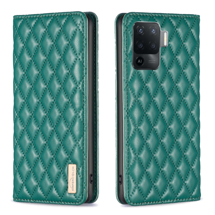 Custodia per telefono a conchiglia in pelle magnetica Diamond Lattice, For OPPO A74 4G / F19 4G, For OPPO A74 5G / A93 5G / A54 5G, For OPPO A76 4G / A36 4G / K10 4G / Realme 9i, For OPPO A94 4G / Reno5 F / F19 Pro