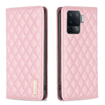 Custodia per telefono a conchiglia in pelle magnetica Diamond Lattice, For OPPO A74 4G / F19 4G, For OPPO A74 5G / A93 5G / A54 5G, For OPPO A76 4G / A36 4G / K10 4G / Realme 9i, For OPPO A94 4G / Reno5 F / F19 Pro