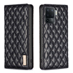 Custodia per telefono a conchiglia in pelle magnetica Diamond Lattice, For OPPO A74 4G / F19 4G, For OPPO A74 5G / A93 5G / A54 5G, For OPPO A76 4G / A36 4G / K10 4G / Realme 9i, For OPPO A94 4G / Reno5 F / F19 Pro