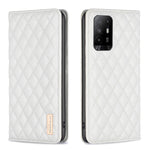 Custodia per telefono a conchiglia in pelle magnetica Diamond Lattice, For OPPO A94 5G / F19 Pro+, For OPPO A96 5G / Reno7 Z, For OPPO Find X5 Pro, For OPPO Find X5