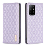 Custodia per telefono a conchiglia in pelle magnetica Diamond Lattice, For OPPO A94 5G / F19 Pro+, For OPPO A96 5G / Reno7 Z, For OPPO Find X5 Pro, For OPPO Find X5