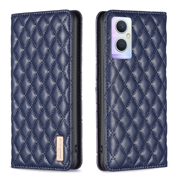 Custodia per telefono a conchiglia in pelle magnetica Diamond Lattice, For OPPO A94 5G / F19 Pro+, For OPPO A96 5G / Reno7 Z, For OPPO Find X5 Pro, For OPPO Find X5