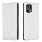 Custodia per telefono a conchiglia in pelle magnetica Diamond Lattice, For OPPO A94 5G / F19 Pro+, For OPPO A96 5G / Reno7 Z, For OPPO Find X5 Pro, For OPPO Find X5