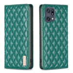 Custodia per telefono a conchiglia in pelle magnetica Diamond Lattice, For OPPO A94 5G / F19 Pro+, For OPPO A96 5G / Reno7 Z, For OPPO Find X5 Pro, For OPPO Find X5