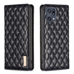 Custodia per telefono a conchiglia in pelle magnetica Diamond Lattice, For OPPO A94 5G / F19 Pro+, For OPPO A96 5G / Reno7 Z, For OPPO Find X5 Pro, For OPPO Find X5
