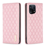 Custodia per telefono a conchiglia in pelle magnetica Diamond Lattice, For OPPO A94 5G / F19 Pro+, For OPPO A96 5G / Reno7 Z, For OPPO Find X5 Pro, For OPPO Find X5