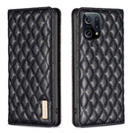 Custodia per telefono a conchiglia in pelle magnetica Diamond Lattice, For OPPO A94 5G / F19 Pro+, For OPPO A96 5G / Reno7 Z, For OPPO Find X5 Pro, For OPPO Find X5
