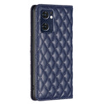Custodia per telefono a conchiglia in pelle magnetica Diamond Lattice, For OPPO Reno7 5G / Find X5 Lite, For vivo Y02s, For vivo Y11 / Y15 / Y12 / Y17, For vivo Y15s