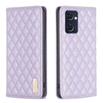 Custodia per telefono a conchiglia in pelle magnetica Diamond Lattice, For OPPO Reno7 5G / Find X5 Lite, For vivo Y02s, For vivo Y11 / Y15 / Y12 / Y17, For vivo Y15s