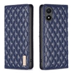 Custodia per telefono a conchiglia in pelle magnetica Diamond Lattice, For OPPO Reno7 5G / Find X5 Lite, For vivo Y02s, For vivo Y11 / Y15 / Y12 / Y17, For vivo Y15s