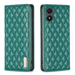 Custodia per telefono a conchiglia in pelle magnetica Diamond Lattice, For OPPO Reno7 5G / Find X5 Lite, For vivo Y02s, For vivo Y11 / Y15 / Y12 / Y17, For vivo Y15s