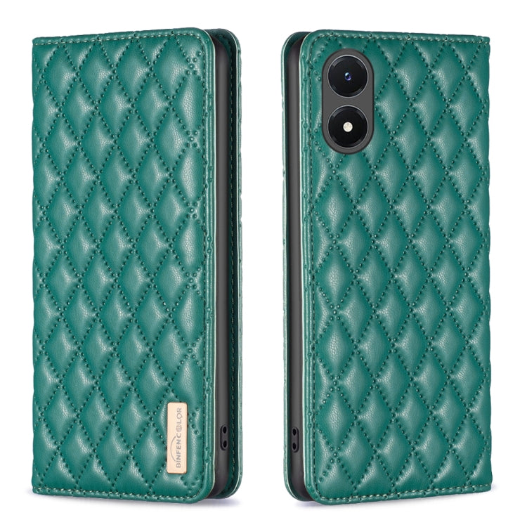 Custodia per telefono a conchiglia in pelle magnetica Diamond Lattice, For OPPO Reno7 5G / Find X5 Lite, For vivo Y02s, For vivo Y11 / Y15 / Y12 / Y17, For vivo Y15s