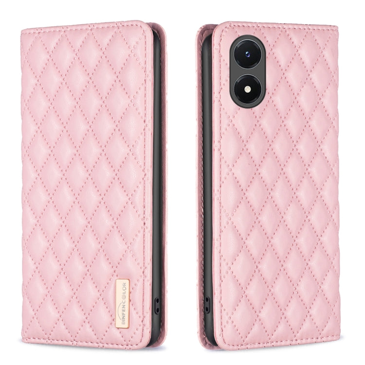 Custodia per telefono a conchiglia in pelle magnetica Diamond Lattice, For OPPO Reno7 5G / Find X5 Lite, For vivo Y02s, For vivo Y11 / Y15 / Y12 / Y17, For vivo Y15s