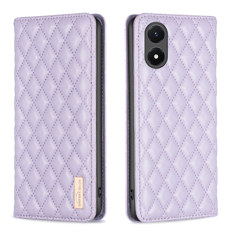 Custodia per telefono a conchiglia in pelle magnetica Diamond Lattice, For OPPO Reno7 5G / Find X5 Lite, For vivo Y02s, For vivo Y11 / Y15 / Y12 / Y17, For vivo Y15s