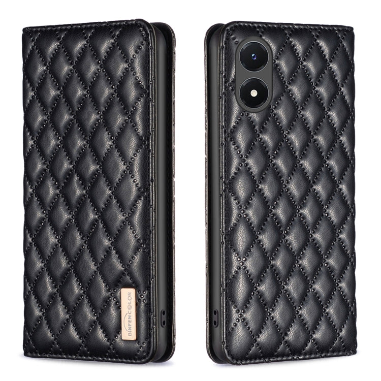 Custodia per telefono a conchiglia in pelle magnetica Diamond Lattice, For OPPO Reno7 5G / Find X5 Lite, For vivo Y02s, For vivo Y11 / Y15 / Y12 / Y17, For vivo Y15s