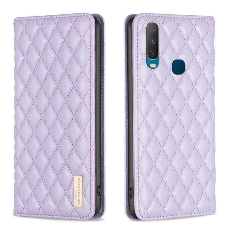 Custodia per telefono a conchiglia in pelle magnetica Diamond Lattice, For OPPO Reno7 5G / Find X5 Lite, For vivo Y02s, For vivo Y11 / Y15 / Y12 / Y17, For vivo Y15s