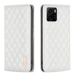 Custodia per telefono a conchiglia in pelle magnetica Diamond Lattice, For OPPO Reno7 5G / Find X5 Lite, For vivo Y02s, For vivo Y11 / Y15 / Y12 / Y17, For vivo Y15s