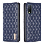 Custodia per telefono a conchiglia in pelle magnetica Diamond Lattice, For vivo Y20, For vivo Y21s / Y21 / Y33s, For vivo Y35 4G / Y22s, For vivo Y51 2020 / Y51a / Y51s