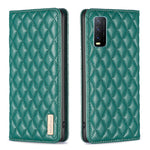 Custodia per telefono a conchiglia in pelle magnetica Diamond Lattice, For vivo Y20, For vivo Y21s / Y21 / Y33s, For vivo Y35 4G / Y22s, For vivo Y51 2020 / Y51a / Y51s