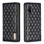 Custodia per telefono a conchiglia in pelle magnetica Diamond Lattice, For vivo Y20, For vivo Y21s / Y21 / Y33s, For vivo Y35 4G / Y22s, For vivo Y51 2020 / Y51a / Y51s