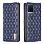 Custodia per telefono a conchiglia in pelle magnetica Diamond Lattice, For vivo Y20, For vivo Y21s / Y21 / Y33s, For vivo Y35 4G / Y22s, For vivo Y51 2020 / Y51a / Y51s