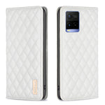 Custodia per telefono a conchiglia in pelle magnetica Diamond Lattice, For vivo Y20, For vivo Y21s / Y21 / Y33s, For vivo Y35 4G / Y22s, For vivo Y51 2020 / Y51a / Y51s