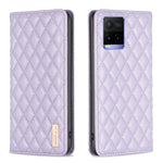 Custodia per telefono a conchiglia in pelle magnetica Diamond Lattice, For vivo Y20, For vivo Y21s / Y21 / Y33s, For vivo Y35 4G / Y22s, For vivo Y51 2020 / Y51a / Y51s