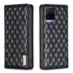 Custodia per telefono a conchiglia in pelle magnetica Diamond Lattice, For vivo Y20, For vivo Y21s / Y21 / Y33s, For vivo Y35 4G / Y22s, For vivo Y51 2020 / Y51a / Y51s