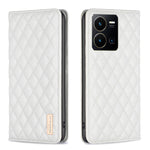 Custodia per telefono a conchiglia in pelle magnetica Diamond Lattice, For vivo Y20, For vivo Y21s / Y21 / Y33s, For vivo Y35 4G / Y22s, For vivo Y51 2020 / Y51a / Y51s