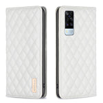 Custodia per telefono a conchiglia in pelle magnetica Diamond Lattice, For vivo Y20, For vivo Y21s / Y21 / Y33s, For vivo Y35 4G / Y22s, For vivo Y51 2020 / Y51a / Y51s