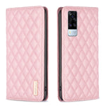 Custodia per telefono a conchiglia in pelle magnetica Diamond Lattice, For vivo Y20, For vivo Y21s / Y21 / Y33s, For vivo Y35 4G / Y22s, For vivo Y51 2020 / Y51a / Y51s