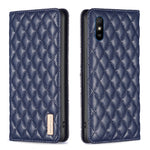 Custodia per telefono a conchiglia in pelle magnetica Diamond Lattice, For Xiaomi Redmi 9A, For Xiaomi Redmi 9C / 10A / Poco C31, For Xiaomi Redmi 9, For Xiaomi Redmi 10 5G / Note 11E