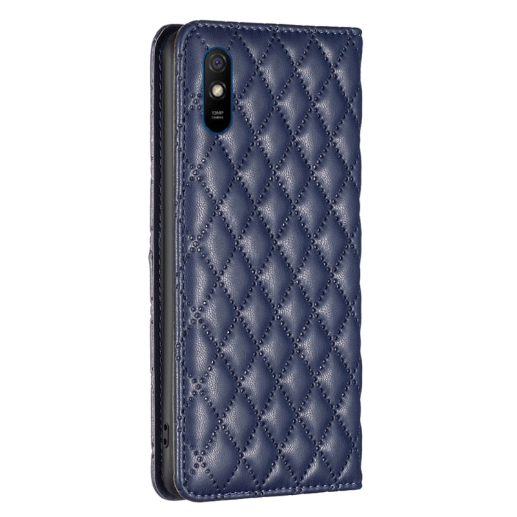 Custodia per telefono a conchiglia in pelle magnetica Diamond Lattice, For Xiaomi Redmi 9A, For Xiaomi Redmi 9C / 10A / Poco C31, For Xiaomi Redmi 9, For Xiaomi Redmi 10 5G / Note 11E