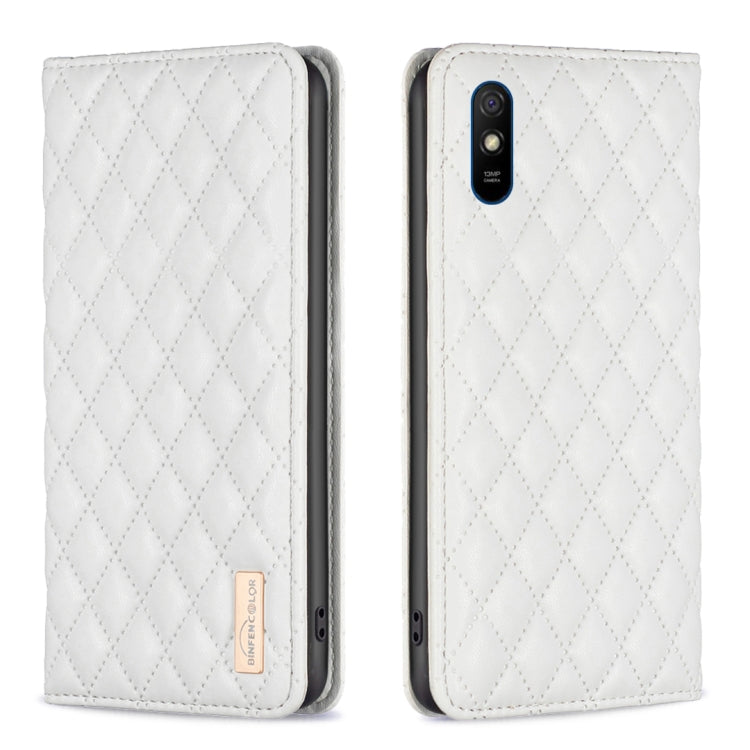 Custodia per telefono a conchiglia in pelle magnetica Diamond Lattice, For Xiaomi Redmi 9A, For Xiaomi Redmi 9C / 10A / Poco C31, For Xiaomi Redmi 9, For Xiaomi Redmi 10 5G / Note 11E