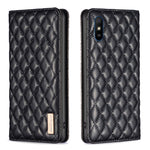 Custodia per telefono a conchiglia in pelle magnetica Diamond Lattice, For Xiaomi Redmi 9A, For Xiaomi Redmi 9C / 10A / Poco C31, For Xiaomi Redmi 9, For Xiaomi Redmi 10 5G / Note 11E