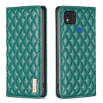 Custodia per telefono a conchiglia in pelle magnetica Diamond Lattice, For Xiaomi Redmi 9A, For Xiaomi Redmi 9C / 10A / Poco C31, For Xiaomi Redmi 9, For Xiaomi Redmi 10 5G / Note 11E