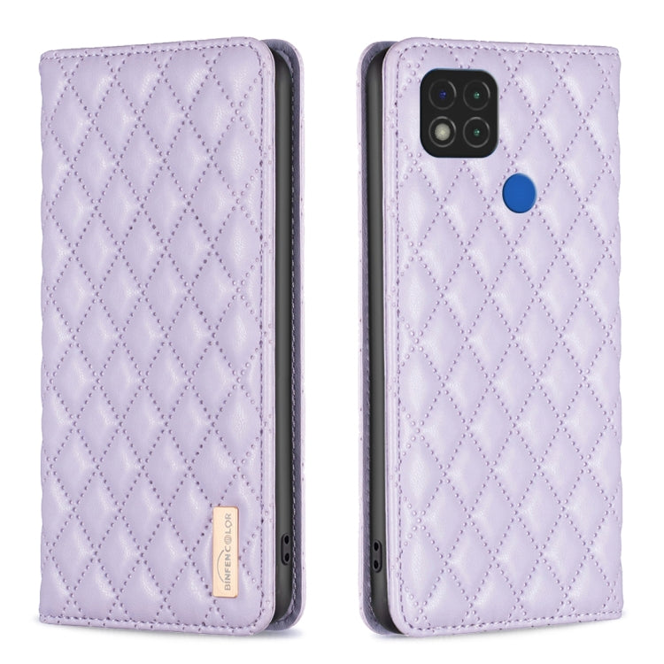 Custodia per telefono a conchiglia in pelle magnetica Diamond Lattice, For Xiaomi Redmi 9A, For Xiaomi Redmi 9C / 10A / Poco C31, For Xiaomi Redmi 9, For Xiaomi Redmi 10 5G / Note 11E