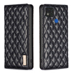 Custodia per telefono a conchiglia in pelle magnetica Diamond Lattice, For Xiaomi Redmi 9A, For Xiaomi Redmi 9C / 10A / Poco C31, For Xiaomi Redmi 9, For Xiaomi Redmi 10 5G / Note 11E