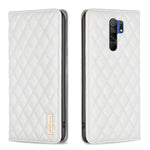 Custodia per telefono a conchiglia in pelle magnetica Diamond Lattice, For Xiaomi Redmi 9A, For Xiaomi Redmi 9C / 10A / Poco C31, For Xiaomi Redmi 9, For Xiaomi Redmi 10 5G / Note 11E